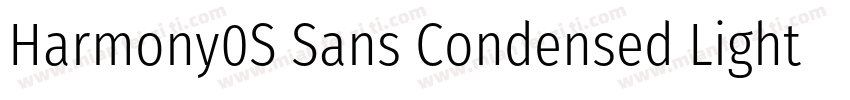 Harmony0S Sans Condensed Light字体转换